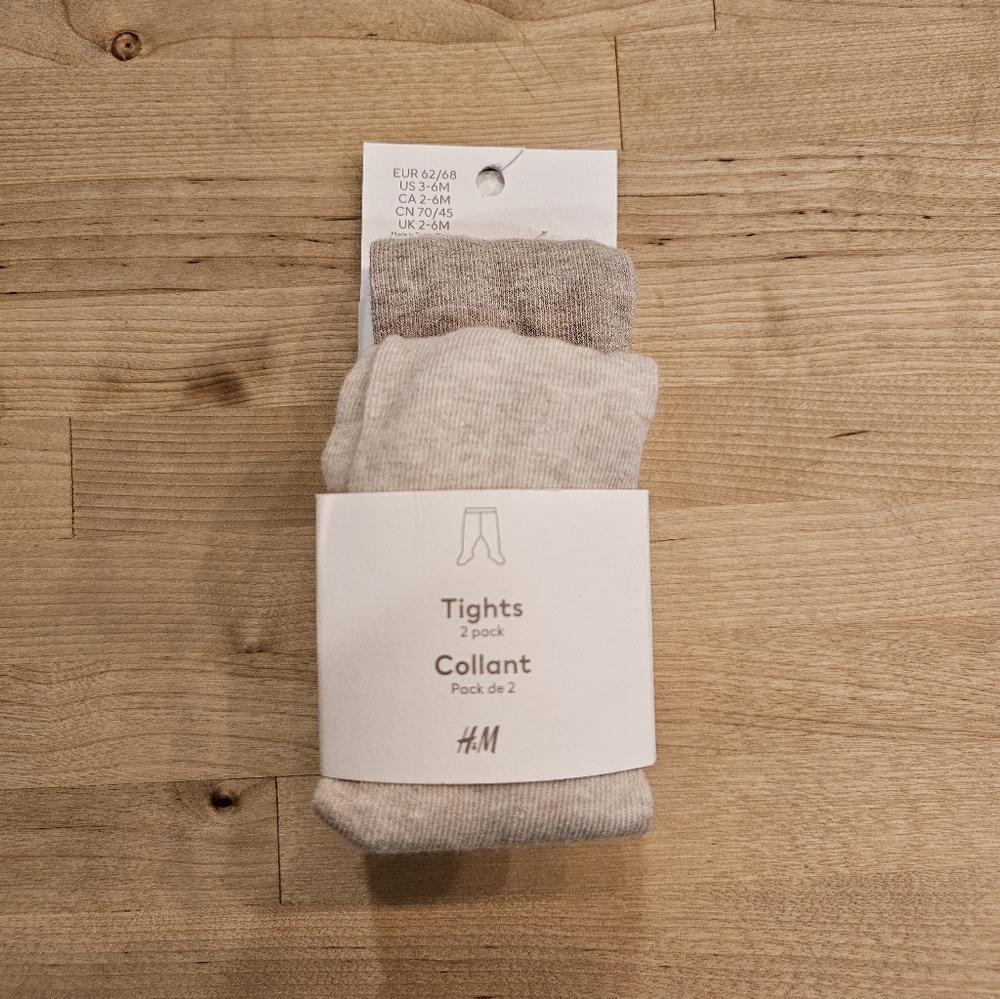 NWT H&M 2pk Baby Tights